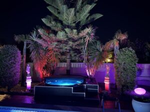 Jacuzzi at night