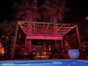Pergula lighted
