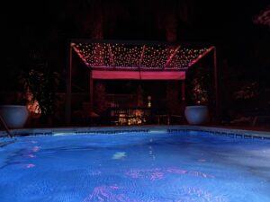 Pergula lighted