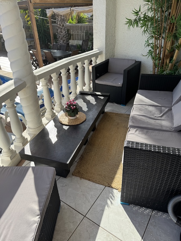 Veranda table outside